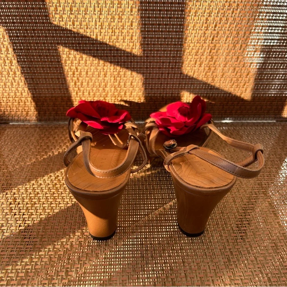 Chie Mihara  Spanish red flowers leather sandals NWT 8,5 (39) - Picture 10 of 15